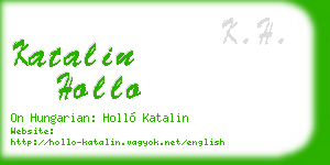 katalin hollo business card